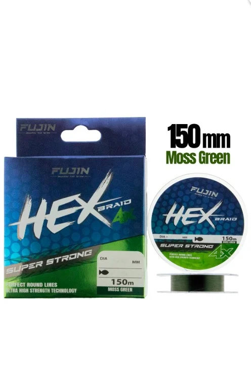 hex Fujin Hex Braid 4x 150mt Moss Green PE İp Misina - Görsel 1