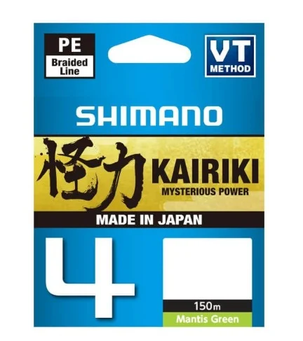 kairiki Shimano Kairiki 4 Örgü İp Misina 150m 0.16mm / Mantis Green - Görsel 1